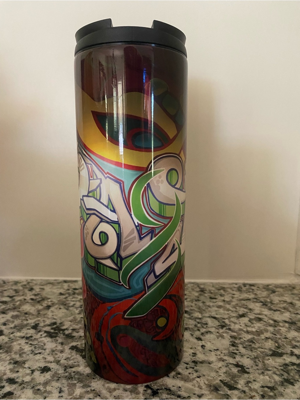 Colorful Graffiti Art Travel Tumbler